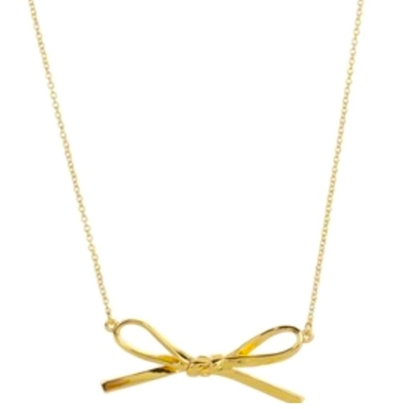 Kate Spade Bow Necklace In Gold Nwot 